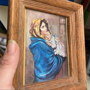 Framed metallic accented picture